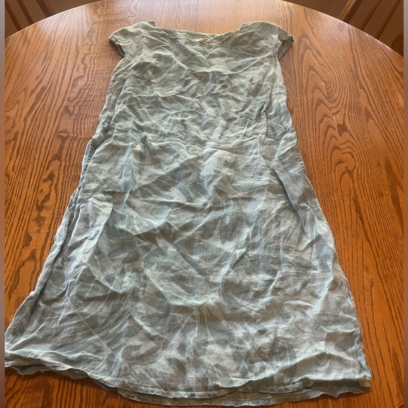 Lina Tomei Dresses & Skirts - *LAST CALL Lina Tomei Linen Coastal Sheath Dress with Stretch Panels Size XL